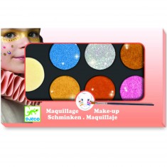 6-Farben-Make-up-Palette. Metallischer Effekt