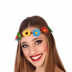 Couronne de fleurs multicolore - femme