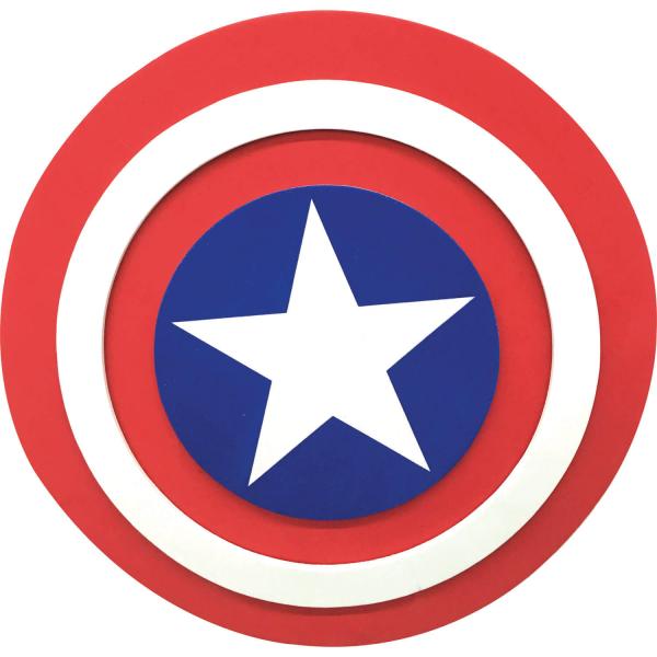 Bouclier en mousse Captain America™ 30 cm - I-34868