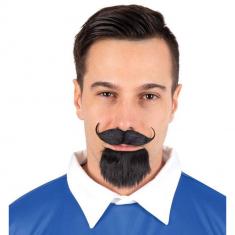 Barbe et moustache de mousquetaire, noire