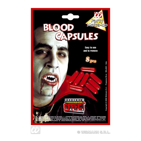 Kit De 30 Capsules De Faux Sang - Maquillage Réaliste Lavable - Pour Halloween, Fêtes, Cinéma - Sans Danger (Colorant Alimentaire)