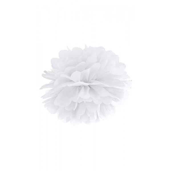 Décoration à suspendre - Pompon - Blanc x 25 cm - PP25-008