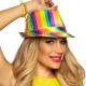 Miniature Chapeau popstar sequins arc en ciel - Adulte