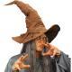 Miniature Chapeau en cuir magicien et sorcière - Adulte