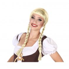 Perruque Tresses Blonde - Adulte