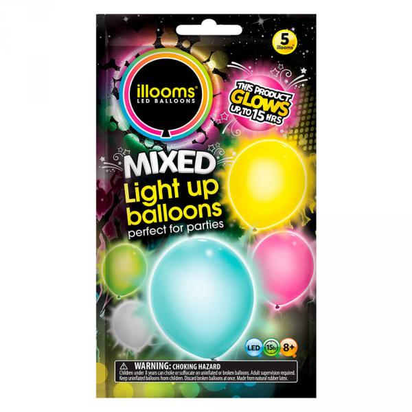 Ballons Lumineux en latex - Sunny x 5 - 22223