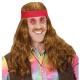 Miniature Kit Perruque et moustache Hippie - homme