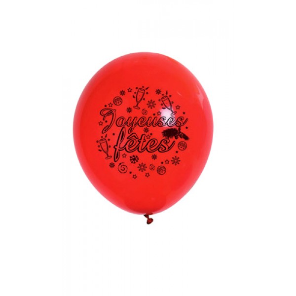 Sachet Ballons Multicolores x10 - Joyeuses Fêtes - 5998