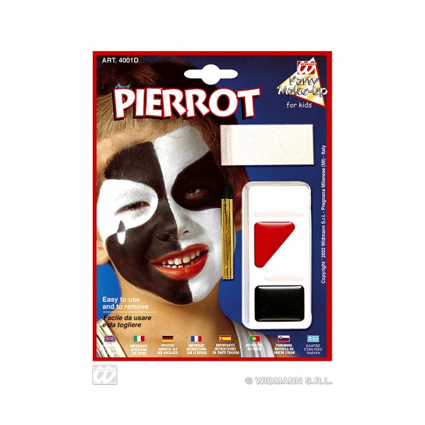 Maquillage Carnaval : Kit De Maquillage - Clown Triste Pierrot - 4001D