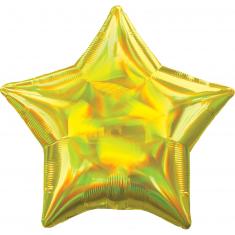 Ballon aluminium etoile 48 cm : Doré