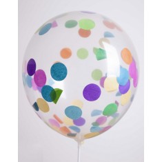 Ballons de Baudruche Confettis Multicolores x6