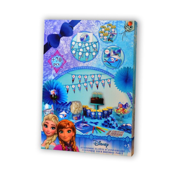 Set de décoration Customise ta fête : La Reine des neiges Frozen - Darpeje-CFRO094