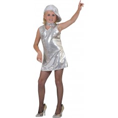 Robe Lamée Argent Disco