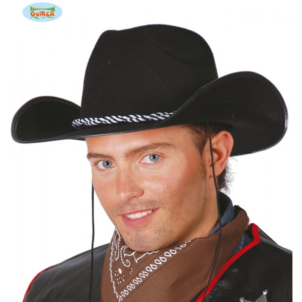 Chapeau Cowboy Noir - Adulte - 13549