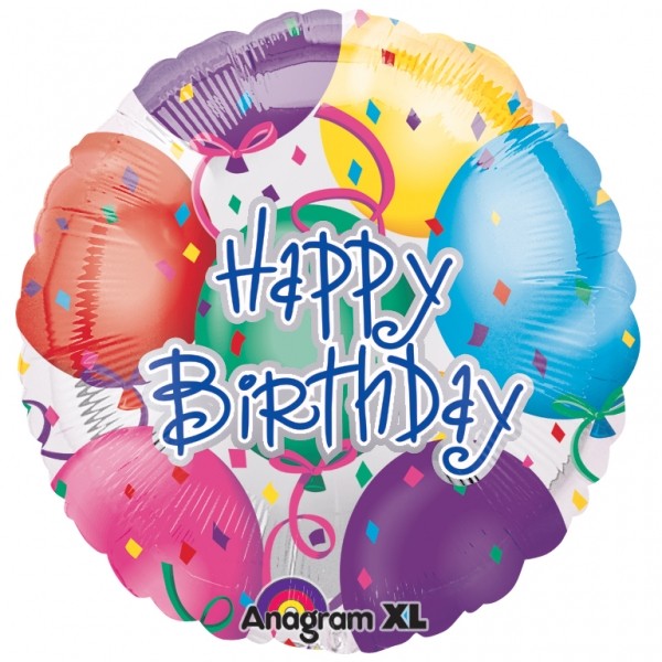 1 Ballon Mylar Happy Birthday-45 cm - 1028501