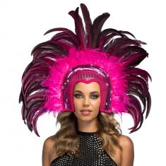 Coiffe Samba rose