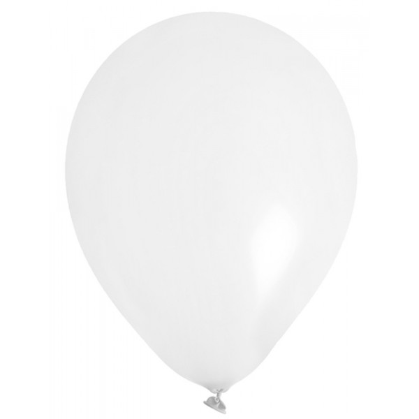 Ballon uni - Blanc x 8 - 4441-1