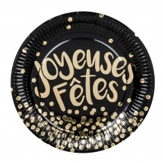 Assiettes Joyeuses Fêtes x6