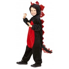 Déguisement De Dragon Noir Et Rouge - Enfant