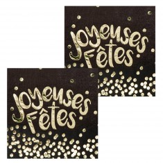 Serviettes Joyeuses Fêtes x12