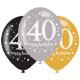 Miniature Ballon 40 ans : Happy birthday x6