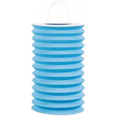 Lampion Cylindrique Bleu Ciel x1
