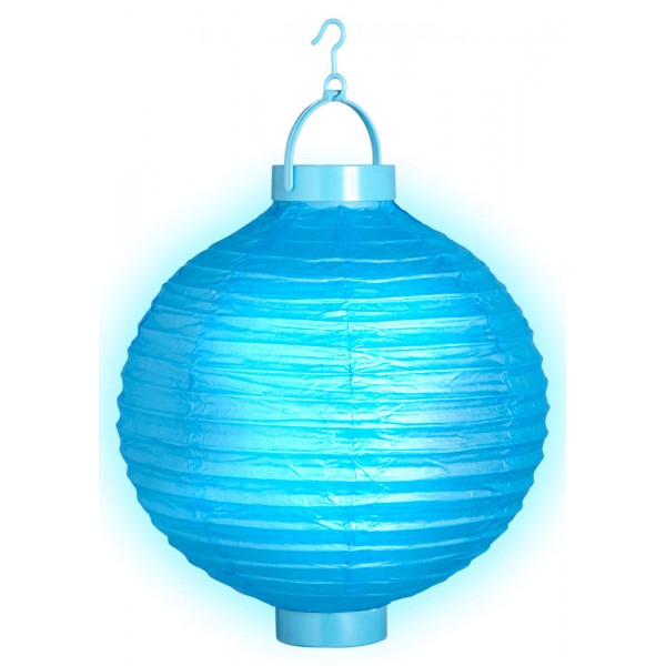 Lampion à LED 30 cm - Turquoise - 02479