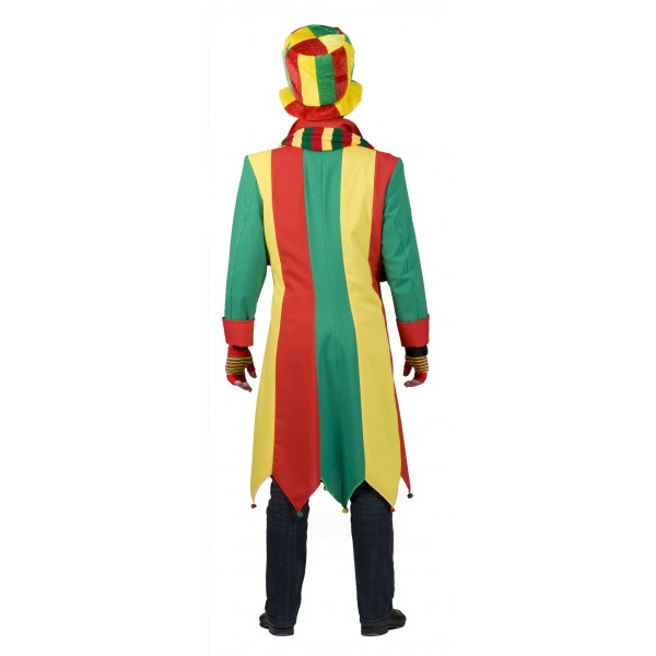 Costume De Clown Adulte Complet - Perruque, Masque, Veste, Pantalon, Chemise Et Nœud Papillon - Carnaval, Halloween