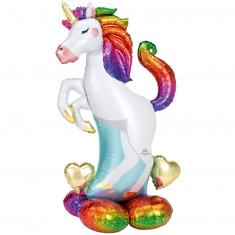 Ballon en aluminium : Licorne : 127 cm