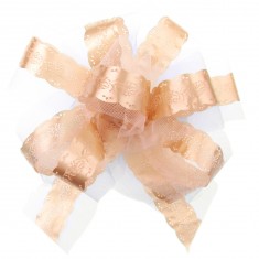 Nœuds Géants Automatiques En Tulle - Saumon x 5