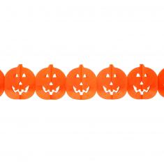 Guirlande en papier Citrouille 300 Cm - Orange - Halloween