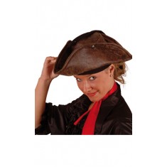 Chapeau Pirate Des Caraïbes Marron Adulte