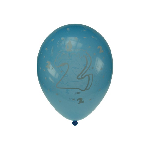 Sachet Ballons Chiffre 2 Multicolores x8 - 0085