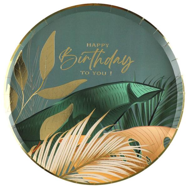 Assiette Birthday Jungle - FETE-8532