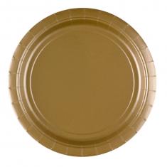 Assiettes rondes (23 cm) x 8 – Or
