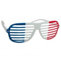 Lunettes à barreaux tricolores France bleu, blanc, rouge