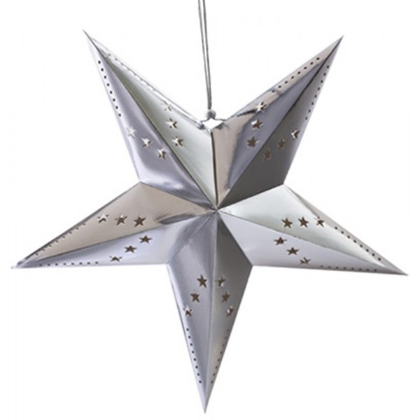 Étoile à suspendre Argentée x1 - 2732