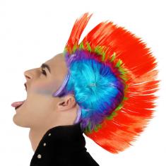 Perruque Punk multicolore - Homme