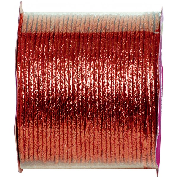 Paper Cord Laitonné Métallisé - Rouge x 20 Mètres - 2725-07