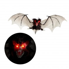 Chauve-souris poilue avec yeux LED clignotants - 89 cm