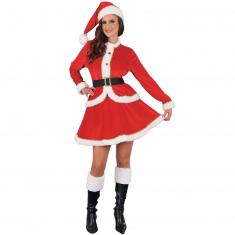 Costume Deluxe Mère Noël Qualité professionnelle court - Femme