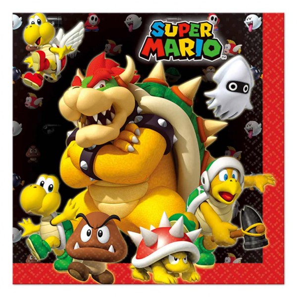 Serviettes : Super Mario Bros x20 - 9901538