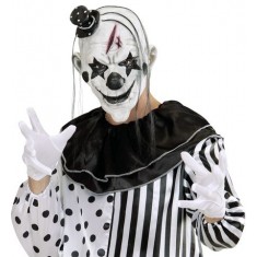 Demi-Masque Clown Tueur - Blanc et Noir