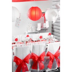 Lanterne Boule - Taille XL - Rouge