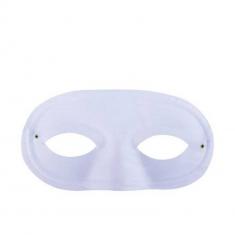 Loup domino tissu, blanc