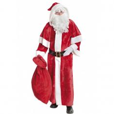 Costume Père Noël gabardine peluche - Homme