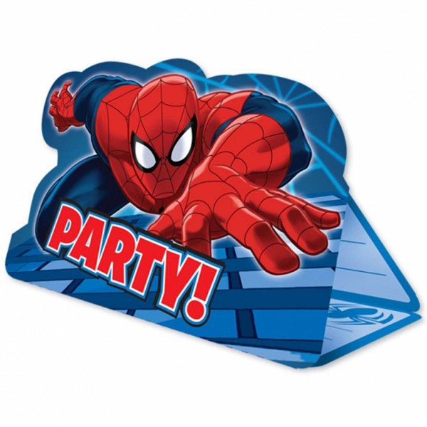 Cartons D'invitation - Ultimate Spiderman™ x 8 - 999280