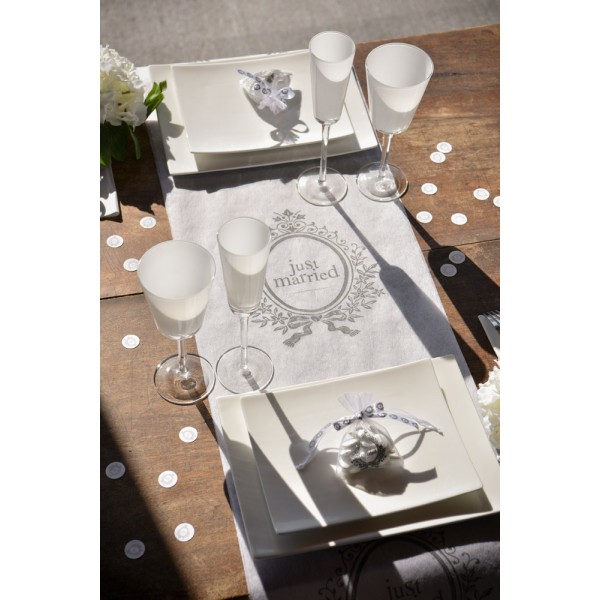 Chemin De Table Just Married - Blanc x 5 Mètres - 3943-01