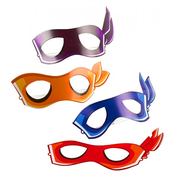 Masques En Cartons - Tortues Ninja™ x 8 - 9901324