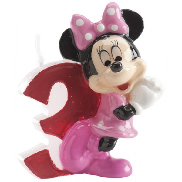 Bougie Anniversaire Minnie™ - Chiffre 3 - 346149